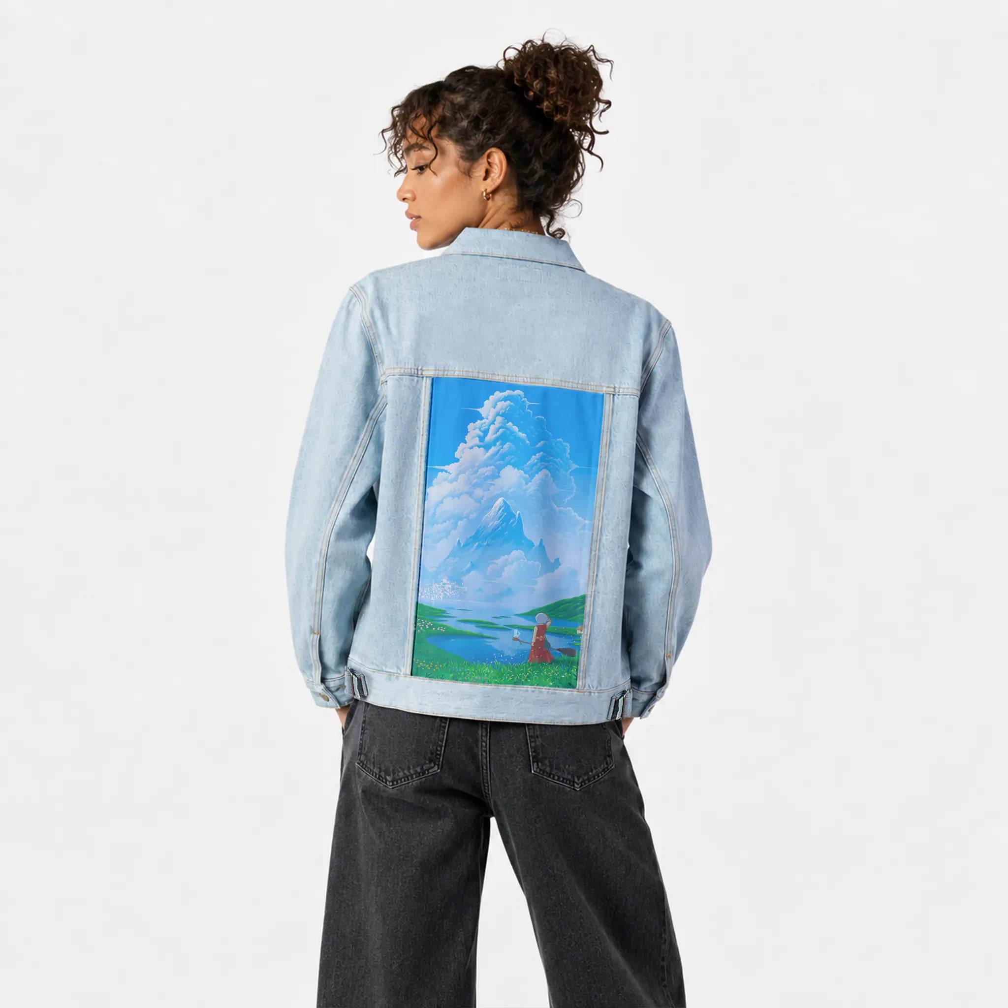 witchandthecity patch on female og denim jacket in oceanside