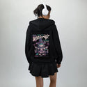 witchcraft patch on female essential zip hoodie in after hours