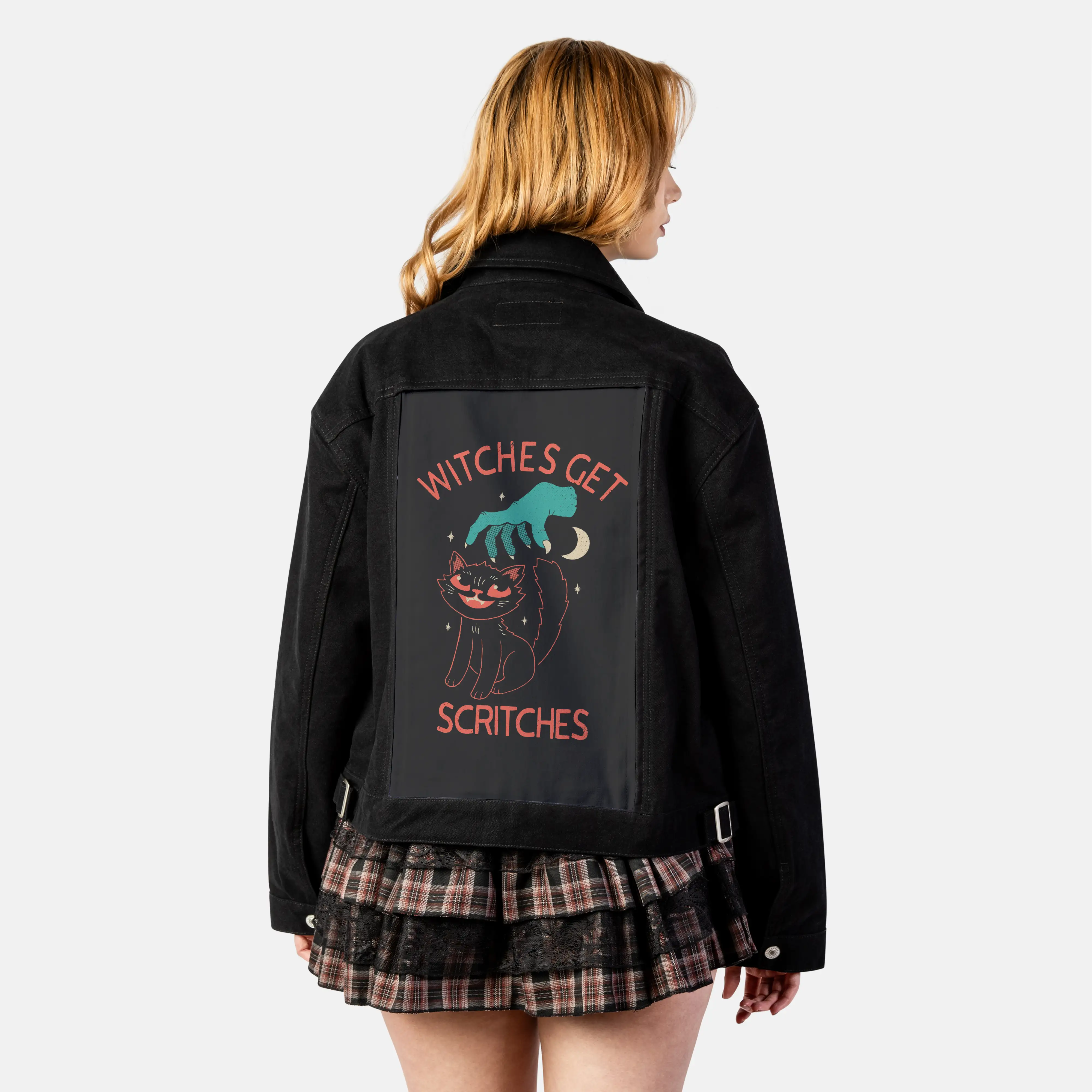 witchesgetscritches patch on female atelier canvas jacket in nightfall