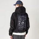 witchstarterpack patch on male retro cord hoodie in onyx