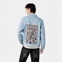 witness patch on male og denim jacket in oceanside