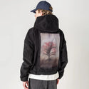 wondertree patch on male retro cord hoodie in onyx