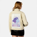 x patch on female atelier canvas jacket in tan