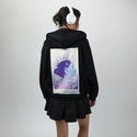 x patch on female essential zip hoodie in after hours