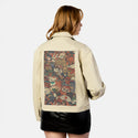 yamato patch on female atelier canvas jacket in tan