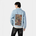 yamato patch on male og denim jacket in oceanside