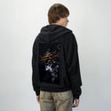 yeshua patch on male essential zip hoodie in after hours