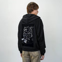 zeus patch on male essential zip hoodie in after hours