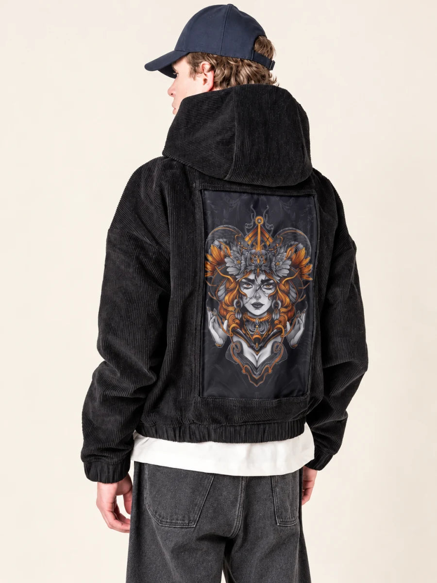 Onyx Hoodie with Ophidia art panel