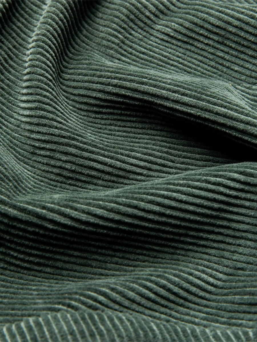 Sage Hoodie: corduroy fabric close-up