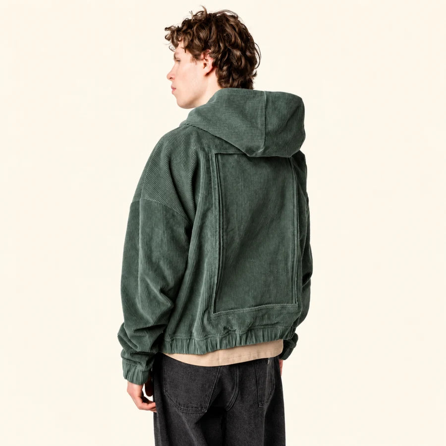 Sage Hoodie: back and integrated panel