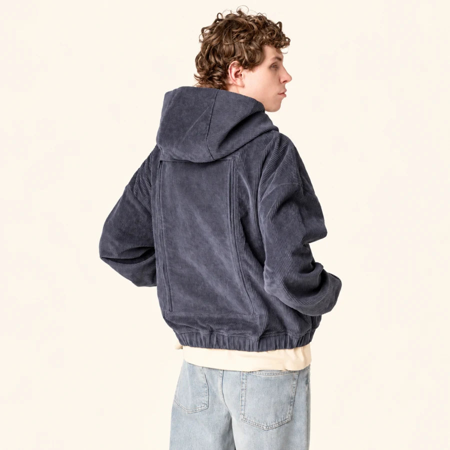 Slate Hoodie: back and integrated panel